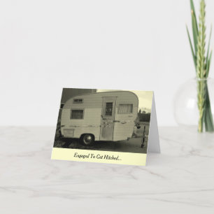 Get Hitched Camper Engagement Card