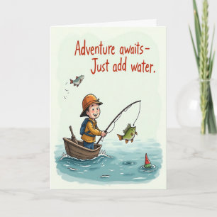Get hooked birthday card