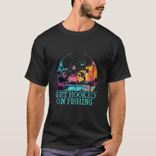 Get Hooked on Fishing Introvert Sayings Antisocial T-Shirt