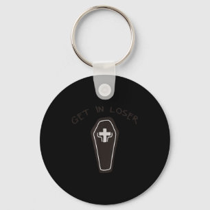 Get in coffin pastel goth halloween aesthetic key ring