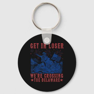 Get In Crossing The Delaware 4th July Vintage 2 Key Ring