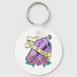 Get In Loser Coffin Pastel Goth Kawaii Halloween A Key Ring