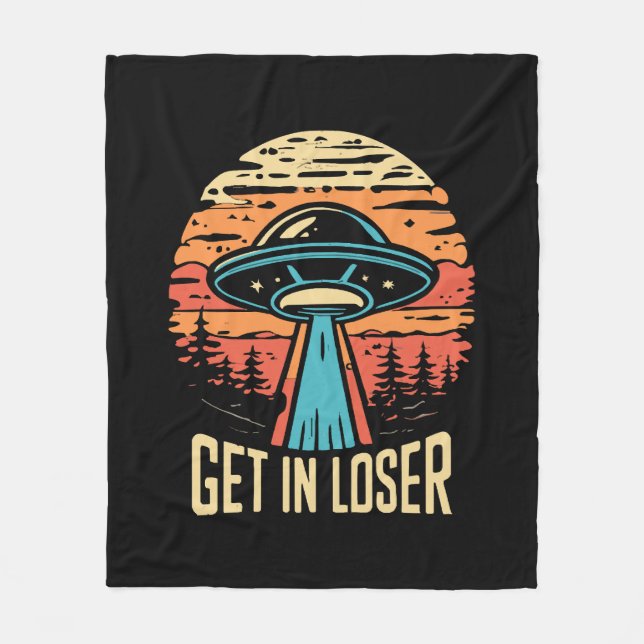 Get In loser Fleece Blanket (Front)