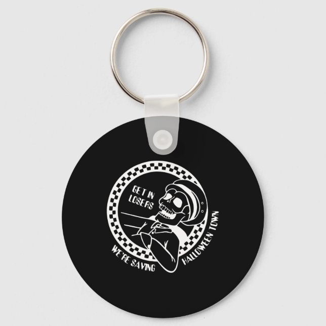 Get In Losers Lazy Halloween Costume Fun Skeleton  Key Ring (Front)
