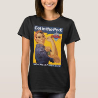 Get In the Pods! Rosie Women's Basic Dark T-Shirt