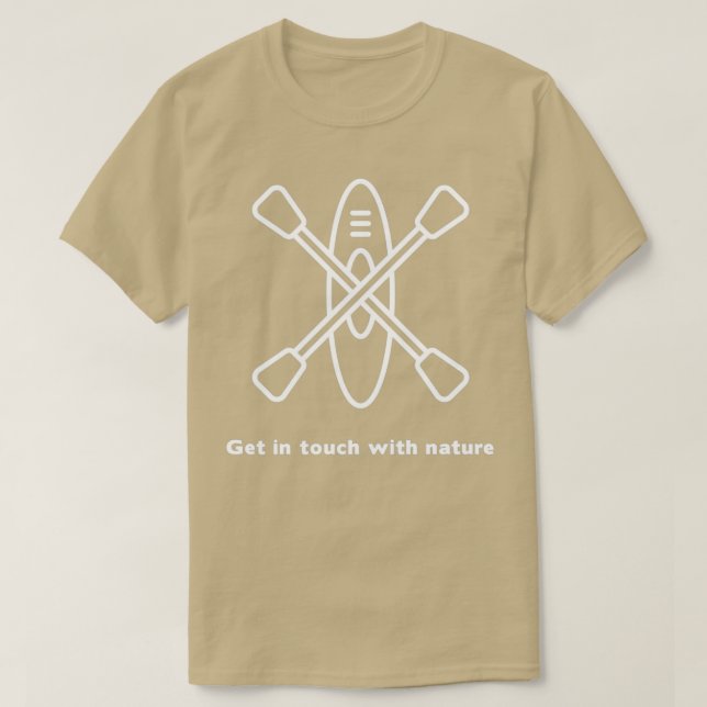 Get in touch with nature Kayak Gift Amazing Black T-Shirt (Design Front)