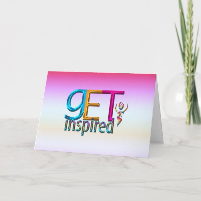Get Inspired ~ Neon Card (Front)