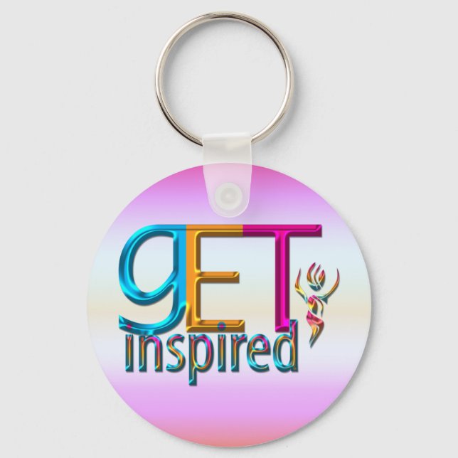 Get Inspired ~ Neon Key Ring (Front)
