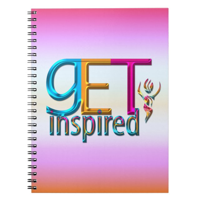 Get Inspired ~ Neon Notebook (Front)