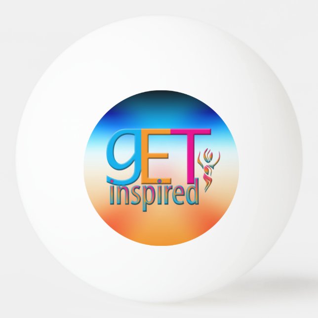 Get Inspired ~ Original  Ping Pong Ball (Front)
