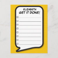 GET IT DONE! List Speech Bubble Fun Retro