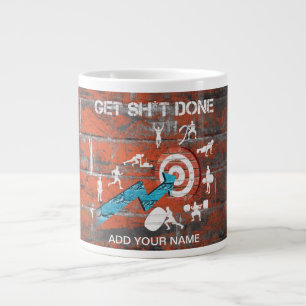 Get it Done Motivational Fitness Workout  Large Coffee Mug