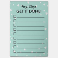 Get It Done Tiny Hearts To Do List | Custom Name