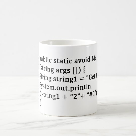 "Get JAVA" coffee mug