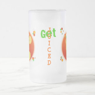 Get Juiced Cocktail Frosted Glass Beer Mug