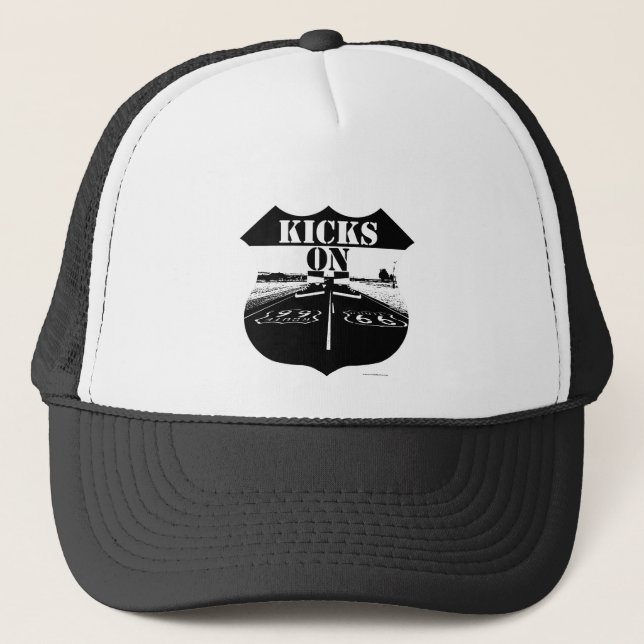 Get Kicks on 66 Trucker Hat (Front)