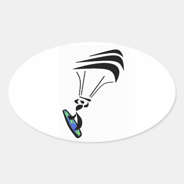 GET LIFTED KITEBOARDING OVAL STICKER (Front)