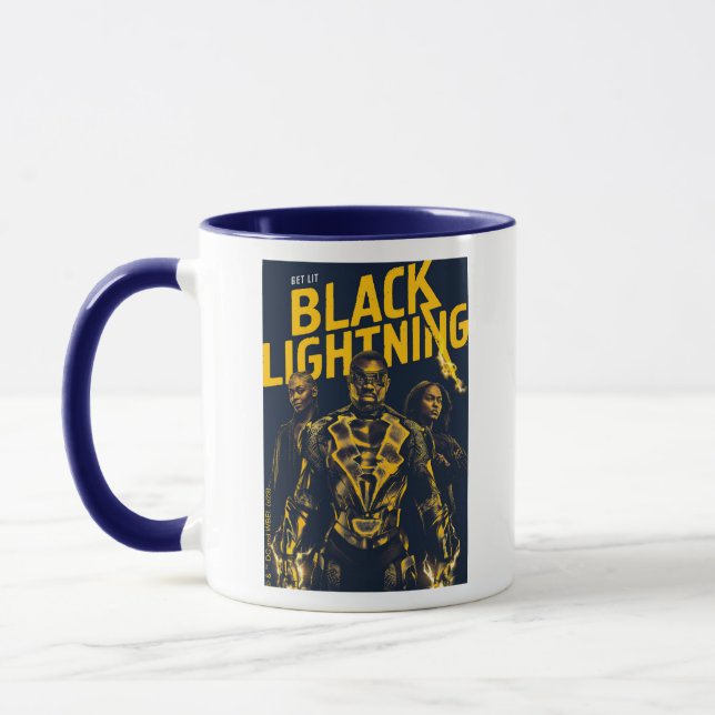 Get Lit - Black Lightning Mug (Left)