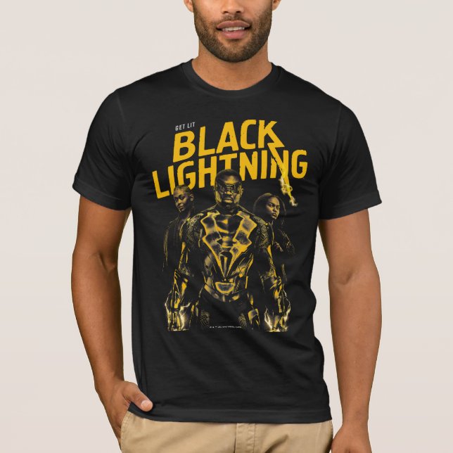 Get Lit - Black Lightning T-Shirt (Front)