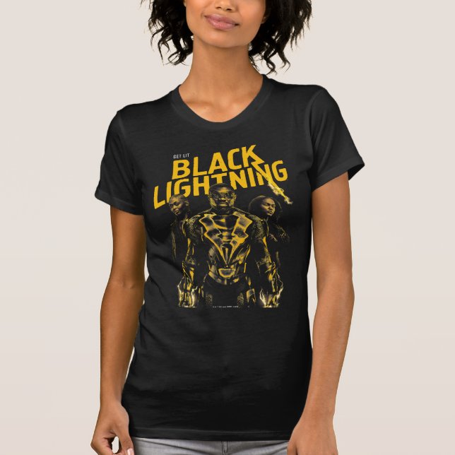 Get Lit - Black Lightning T-Shirt (Front)