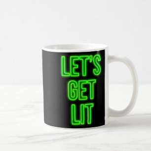 Get Lit Christmas Neon Vintage Retro Outfit  Coffee Mug