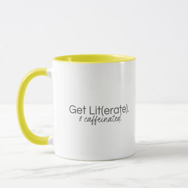 Get Lit(erate). & Caffeinated Mug (Left)