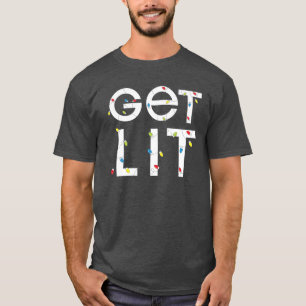 Get Lit Funny Christmas T-Shirt