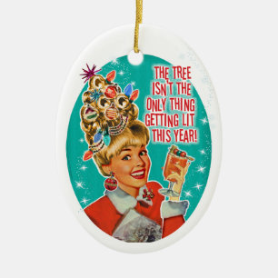 Get Lit Girl Christmas Ornament