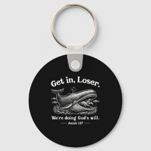 Get loser we're doing god's will christian bible f key ring