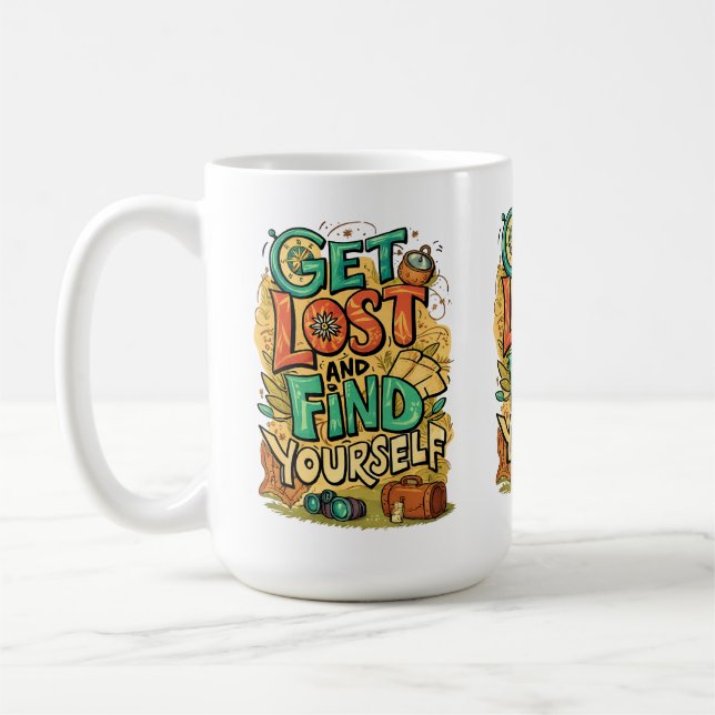 Get Lost and Find Yourself Coffee Mug (Left)