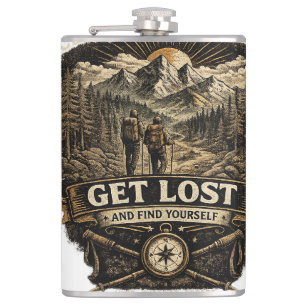 Get Lost And Find Yourself Hip Flask