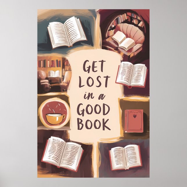 Get Lost in a Good Book Poster (Front)