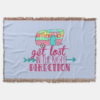 Get Lost In The Right Direction Throw Blanket
