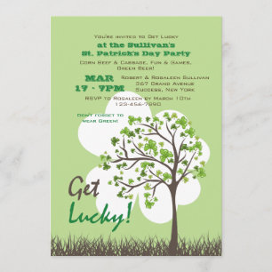 Get Lucky Tree St. Patrick's Day Invitation