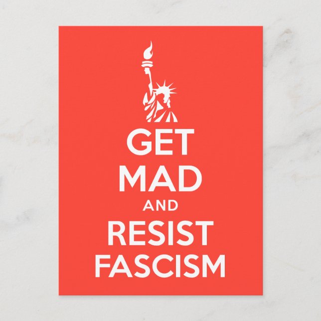 Get Mad And Resist Fascism Postcard (Front)