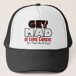 Get Mad At Lung Cancer Trucker Hat