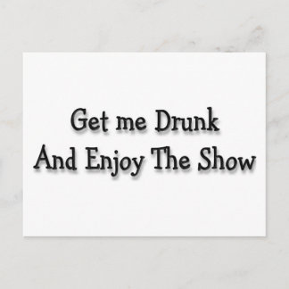 Get me drunk postcard