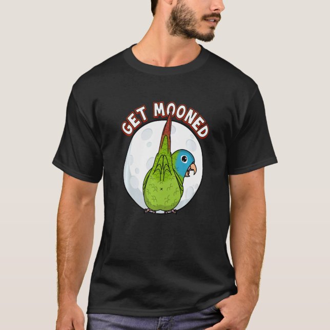 Get Mooned I Parrot Underfluffies I Blue crowned C T-Shirt (Front)