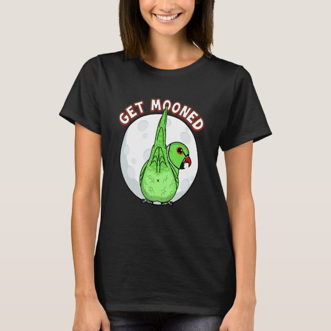 Get Mooned I Parrot Underfluffies I Green Indian R T-Shirt (Front)