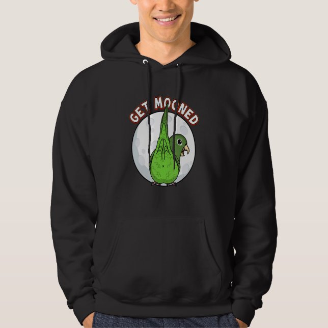 Get Mooned I Parrot Underfluffies I Green Parrotle Hoodie (Front)