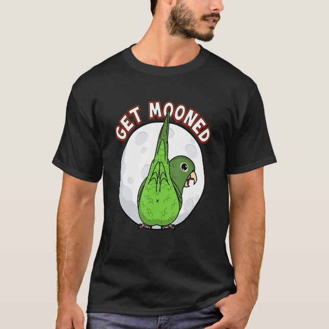 Get Mooned I Parrot Underfluffies I Green Parrotle T-Shirt (Front)