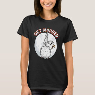 Get Mooned I Parrot Underfluffies I White Budgie B T-Shirt