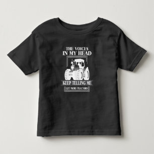 Get More Tractor addicted Farmer Funny Farming Toddler T-Shirt