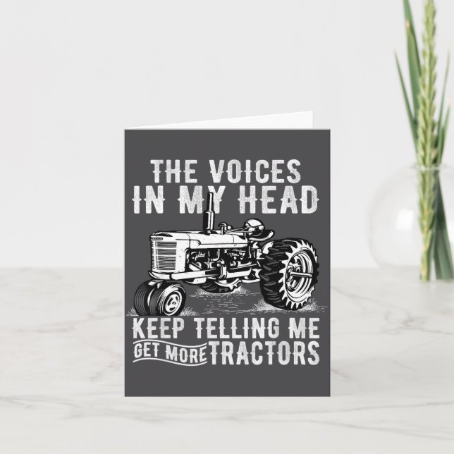 Get More Tractors Funny Quotes Tractors Driver Far Card (Front)