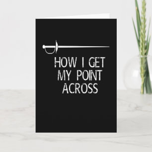 Get My Point Fencing Fencer Epee Fencing Card