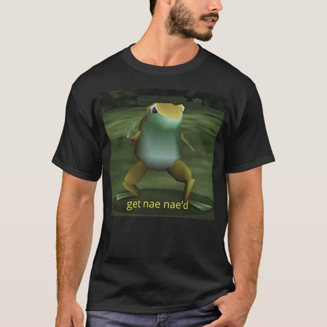 Get Nae Nae'd Dancing Frog Meme T-Shirt (Front)