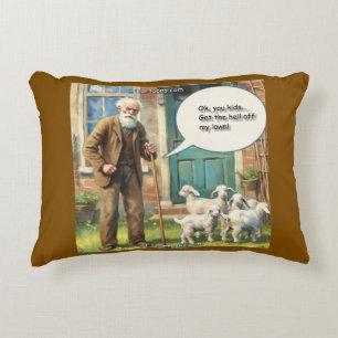 Get Off My Lawn – Goat Edition Decorative Cushion