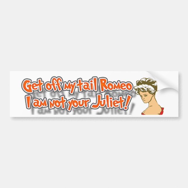Get Off My Tail Bumper Sticker (Front)