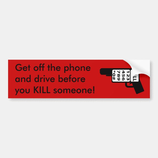 Get off the Phone Bumper Sticker (Front)