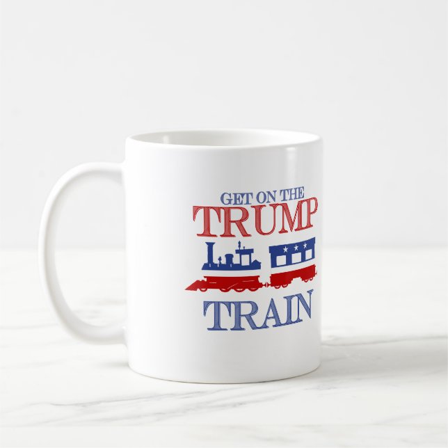 Get on the Trump Train - Anti-Trump - Coffee Mug (Left)